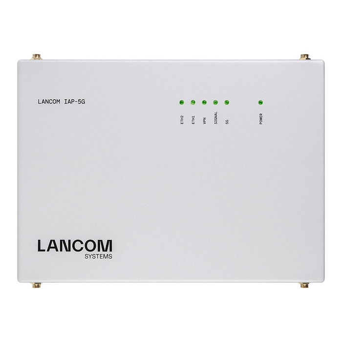LANCOM IAP-5G (EU) Access Point Blanco 5G Metal IP50 4 Antenas Externas 2 dBi 2 Puertos Ethernet 10/100/1000 Mbit/s Soporte VLAN LANCOM IAP-5G (EU) Access Point Blanco 5G Metal IP50 4 Antenas Externas 2 dBi 2 Puertos Ethernet 10/100/1000 Mbit/s Soporte VLAN
