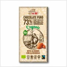 CHOCOLATES SOLE Chocolate Negro 73% con Almendras 150Gr Eco