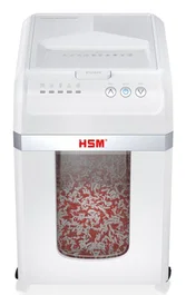 HSM shredstar Autofeed X300 Destructora de Documentos con Alimentación Automática, Nivel Seguridad P-4 (4x12mm), Corte en Partículas, 300 Hojas, 23 cm, Plata y Blanco, 220-240V