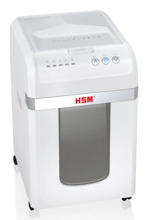 HSM shredstar Autofeed X300 Destructora de Documentos con Alimentación Automática, Nivel Seguridad P-4 (4x12mm), Corte en Partículas, 300 Hojas, 23 cm, Plata y Blanco, 220-240V