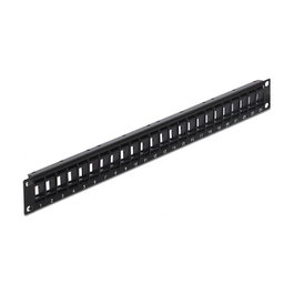 DeLOCK Patch Panel Keystone 24 Puertos 19'' 1U Negro