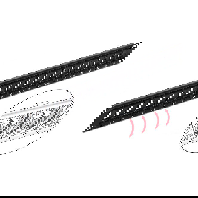 DeLOCK 43340 Patch Panel Keystone 19" 24 Puertos Giratorio Negro - Montaje en Bastidor para Rack, Metal y Plástico DeLOCK 43340 Patch Panel Keystone 19" 24 Puertos Giratorio Negro - Montaje en Bastidor para Rack, Metal y Plástico