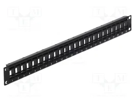 DeLOCK Patch Panel Keystone 24 Puertos 19'' 1U Negro