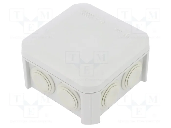 OBO BETTERMANN Caja de conexiones con diafragmas de membranas gris claro OBO BETTERMANN Caja de conexiones con diafragmas de membranas gris claro