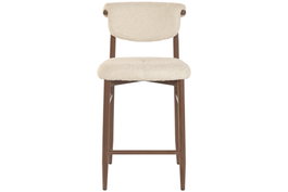 DKD Home Decor Taburete de Metal y Poliéster Marrón y Beige