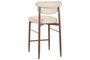 DKD Home Decor Taburete de Metal y Poliéster Marrón y Beige