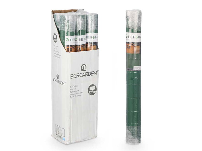 Ibergarden Rollo Cañizo Valla Verde PVC 6x10x10 cm (Set de 6)