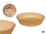 Kinvara Set 50 Piezas Molde Papel Freidora Aire Redondo Pequeño 22.5x24.5x5.5 cm (Set de 24)