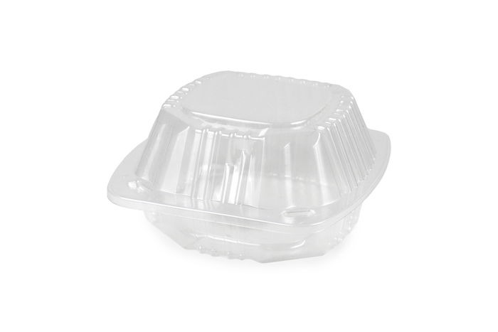 Algon Set 5 Envases Bisagra Burger PS 13 x 7 x 13 cm (24 Unidades)