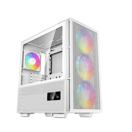 Deepcool Caja Gaming Ch560 Digital, Cristal Templado, 4 Ventiladores ARGB, Soporta ATX, E-ATX, GPU 380mm, Fuente ATX, USB 3.0, Tipo-C, Blanco