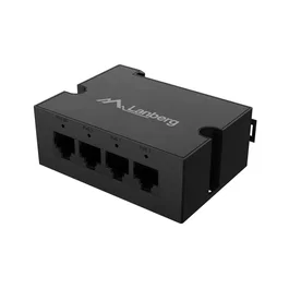 Lanberg Switch PoE Extender 1xin 3xout DIN 30W