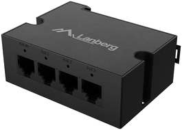 Lanberg DIN-FE4-AT-30W Adaptador e inyector PoE Ethernet rápido