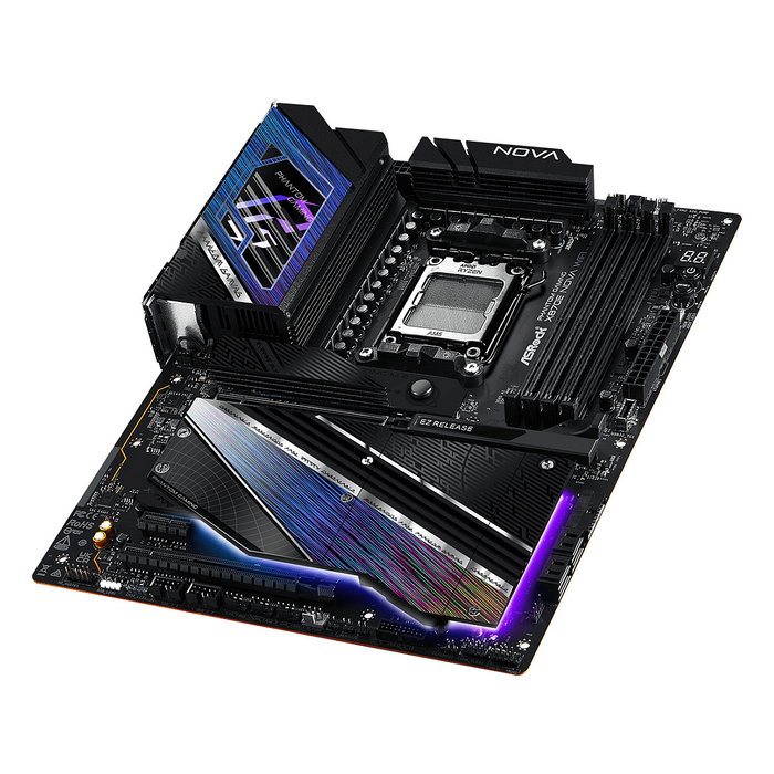 ASRock X870E Nova WiFi Placa Base ATX (AM5, AMD X870E, Ryzen 7000/8000/9000, DDR5 hasta 8200 MHz, 256 GB, Wi-Fi 7, Bluetooth 5.4, PCIe 5.0, 7.1 CH)