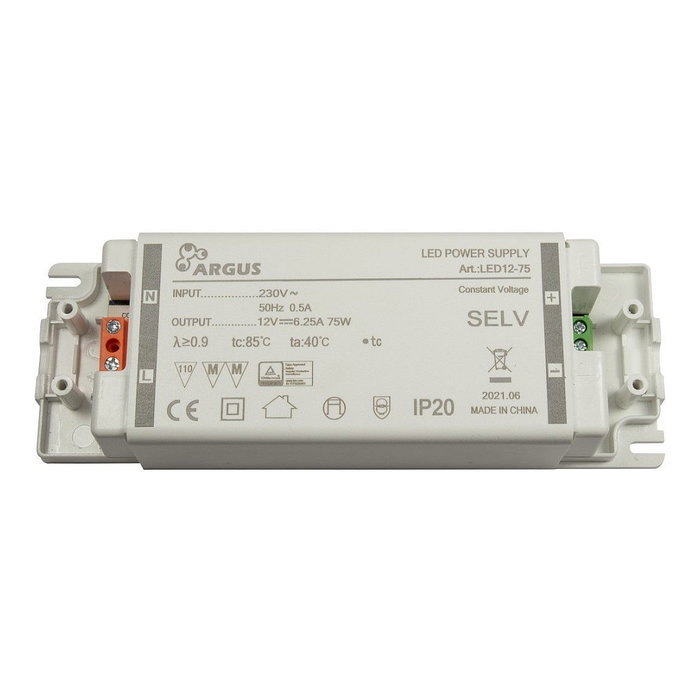 Inter-Tech LED12-75 LED Trafo 75W 12V 6250mA IP20 Inter-Tech LED12-75 LED Trafo 75W 12V 6250mA IP20