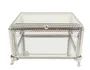 DKD Home Decor Joyero Tradicional Cristal Plateado Transparente Metal 16 x 10 x 16 cm Brillante
