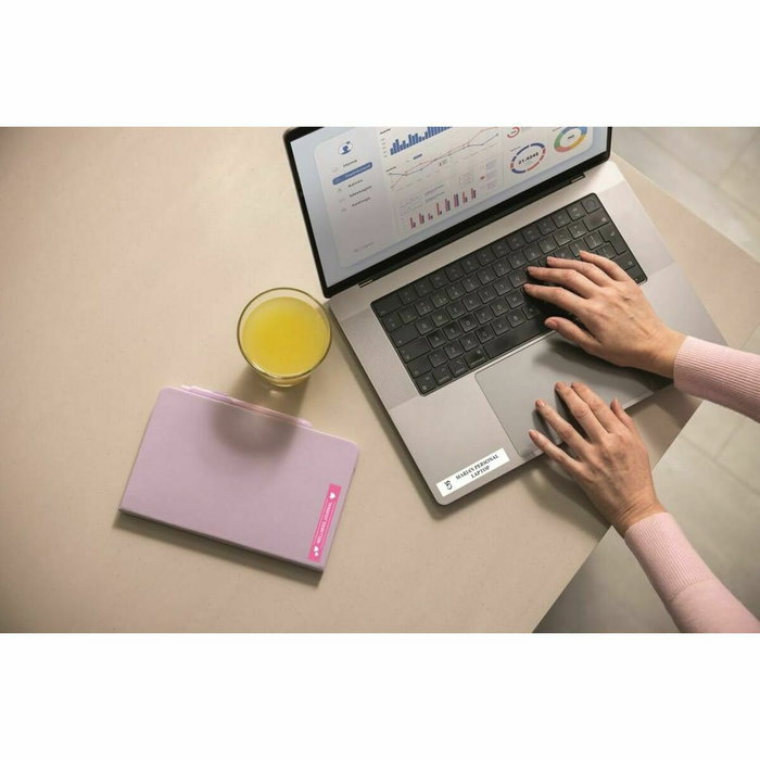 Brother PT-N25BT Rotuladora Electrónica Bluetooth con Teclado QWERTY, Azul y Blanco