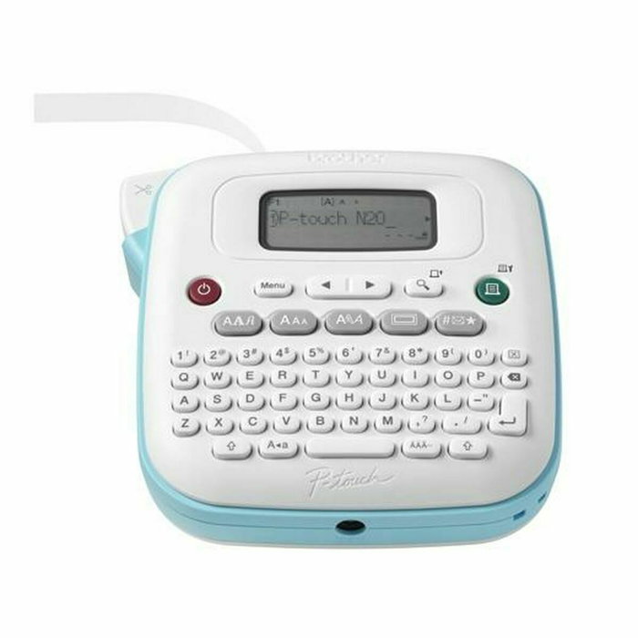 Brother PT-N25BT Rotuladora Electrónica Bluetooth con Teclado QWERTY, Azul y Blanco