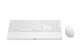 Philips 6000 Series SPT6607W/16 Teclado y Ratón Inalámbrico RF Wireless + Bluetooth QWERTY Inglés Blanco