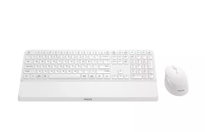 Philips 6000 Series SPT6607W/16 Teclado y Ratón Inalámbrico RF Wireless + Bluetooth QWERTY Inglés Blanco Philips 6000 Series SPT6607W/16 Teclado y Ratón Inalámbrico RF Wireless + Bluetooth QWERTY Inglés Blanco