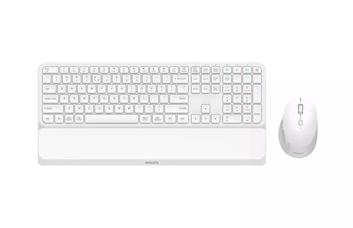 Philips 6000 Series SPT6607W/16 Kit Teclado y Ratón Inalámbrico Dual RF 2.4GHz + Bluetooth 5.0, Inglés QWERTY 110 Teclas, Blanco, Reposamuñecas, 3200 DPI, Multidispositivo (3) Philips 6000 Series SPT6607W/16 Kit Teclado y Ratón Inalámbrico Dual RF 2.4GHz + Bluetooth 5.0, Inglés QWERTY 110 Teclas, Blanco, Reposamuñecas, 3200 DPI, Multidispositivo (3)