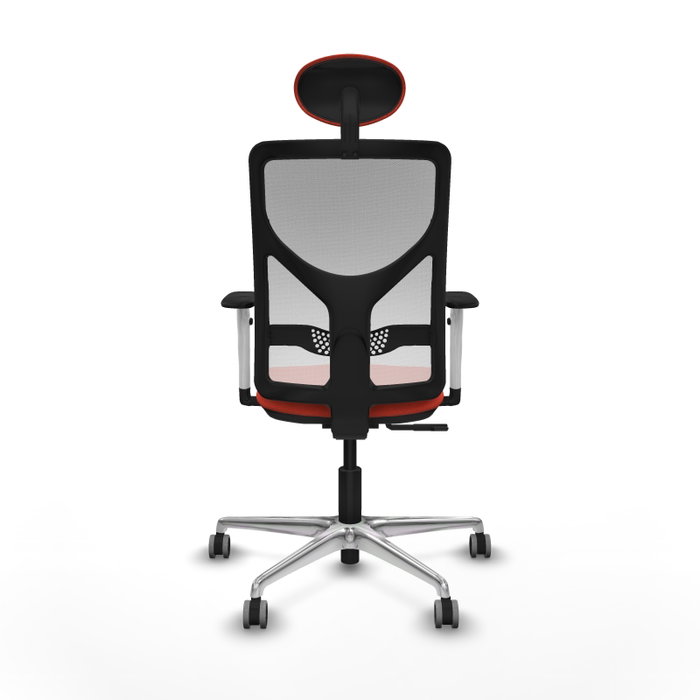 PIQUERAS Y CRESPO Silla de oficina Motilla con mecanismo Sincro, Tela Naranja oscuro y Malla Blanco PIQUERAS Y CRESPO Silla de oficina Motilla con mecanismo Sincro, Tela Naranja oscuro y Malla Blanco