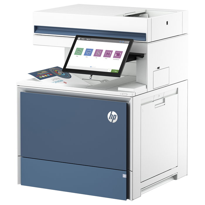 HP Color LaserJet Enterprise Flow MFP 6800ZF Impresora Multifunción Láser a Color, 52 ppm, A4, WiFi, Ethernet, Pantalla Táctil 10.1", Gris