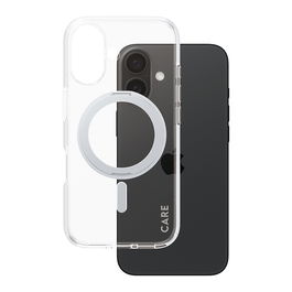 PanzerGlass Funda CARE Silver Kickstand MagSAFE para iPhone 16 Transparente