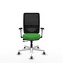 PIQUERAS Y CRESPO Silla de oficina Zulema con mecanismo Sincro/Traslack, Verde y Negro