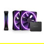 NZXT RF-D12TF-B1 - Pack de 3 Ventiladores RGB F120 DUO 120mm Negros - 500-1800 RPM, 29 dB, LED Multi-Color, 4-Pines