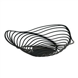 Alessi ACO03 B Trinity Cesto Frutero de Acero y Resina Negro 33cm