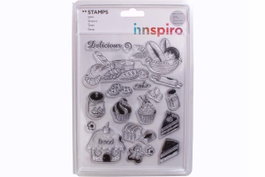 Innspiro Set sellos acrílicos Dulces 14x18cm