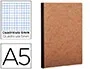 Clairefontaine age-bag Libreta tapa cartulina lomo cosido cuadro 5 mm 96 hojas 148x210 mm 90 gsm color havana