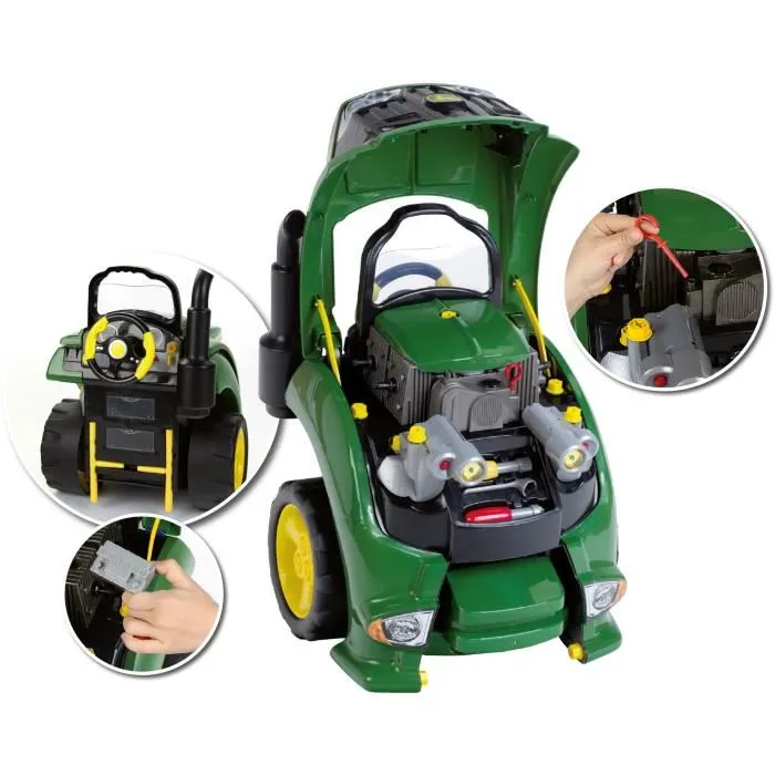 Klein John Deere Motor de Tractor para Niños con Accesorios