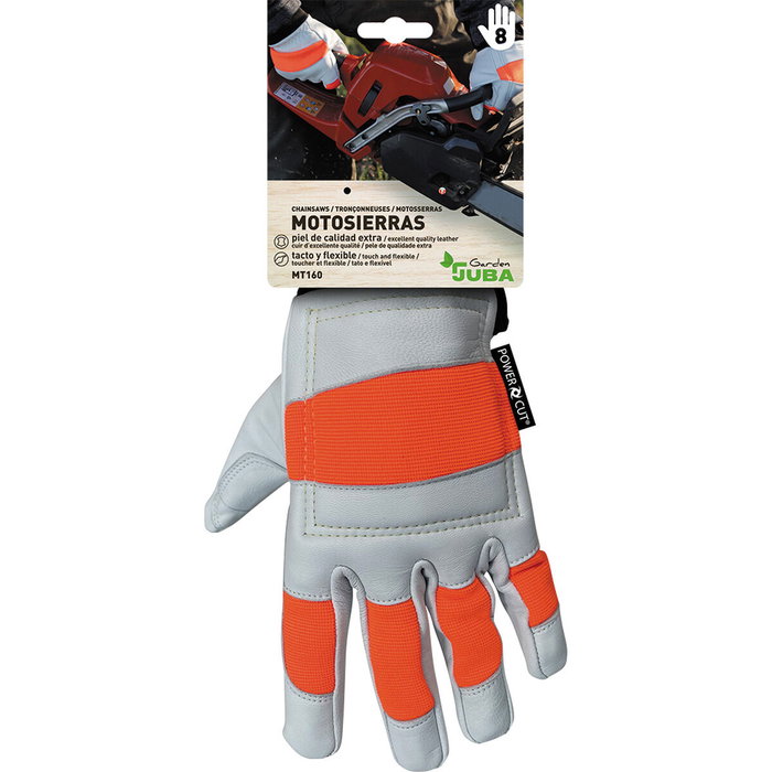Juba Guante de piel de cabra reforzado para motosierra clase 1 t-11 talla 11