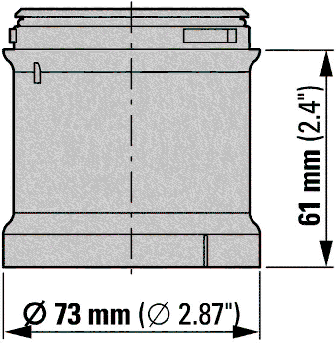 EATON ELECTRIC Módulo de señalizador luminoso naranja SL7 IP66