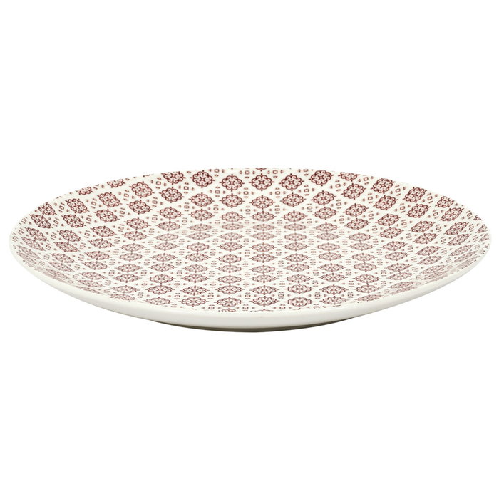 Home Deco Factory Plato Cottage Rojo 25 cm Home Deco Factory Plato Cottage Rojo 25 cm