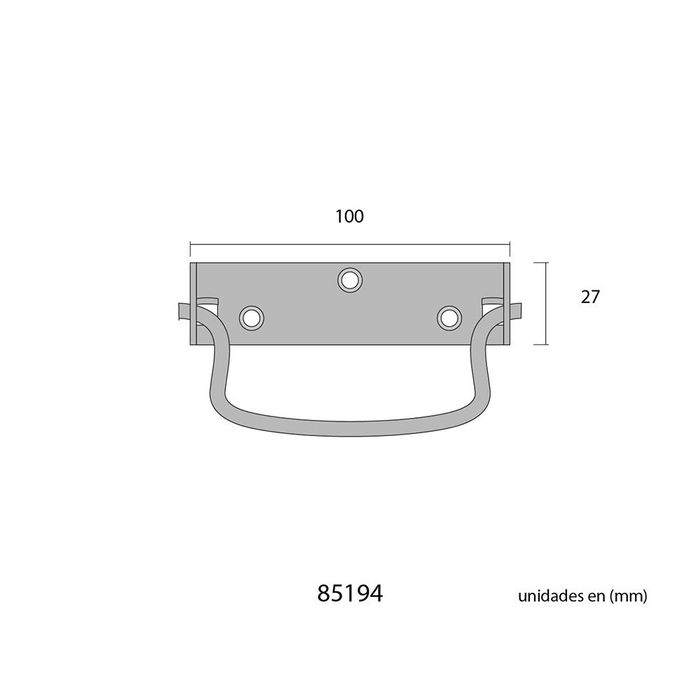 Edm Asa abatible con tope 100mm zinc 2 unidades cromado