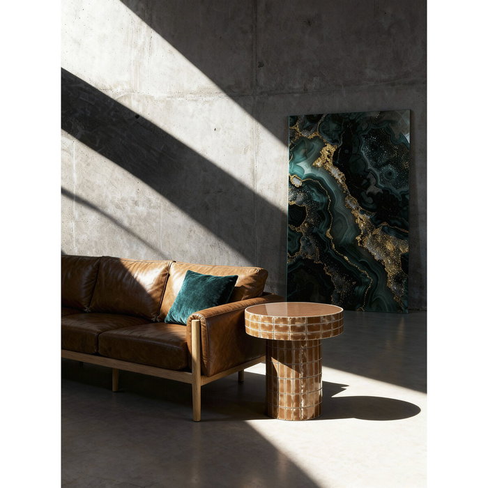 DKD Home Decor Cuadro de Cristal Templado Moderno Verde Jade 80x120 cm