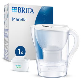 Brita Marella Filtro de Agua para Jarra Blanco Incluye 1 Filtro Maxtra Capacidad 2.4L
