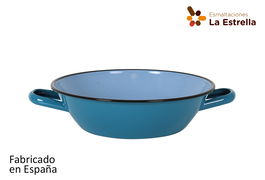 La Estrella Paellera Honda Bordonada Turquesa 28 cm (4 Unidades)