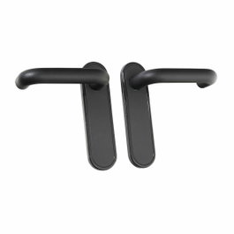 Cisa Juego de placas manilla ciega cortafuego negro 1.07070.25.0