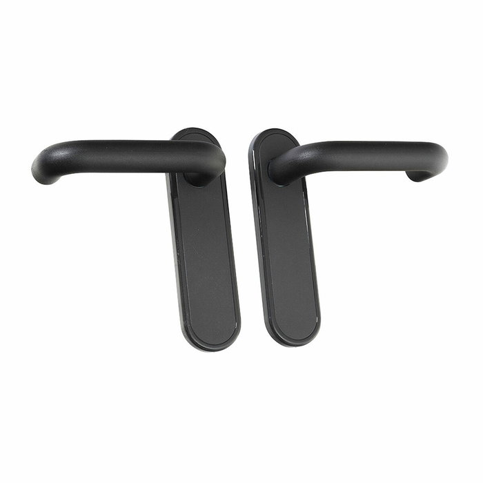 Cisa Juego de placas manilla ciega cortafuego negro 1.07070.25.0
