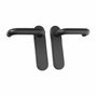 Cisa Juego de placas manilla ciega cortafuego negro 1.07070.25.0