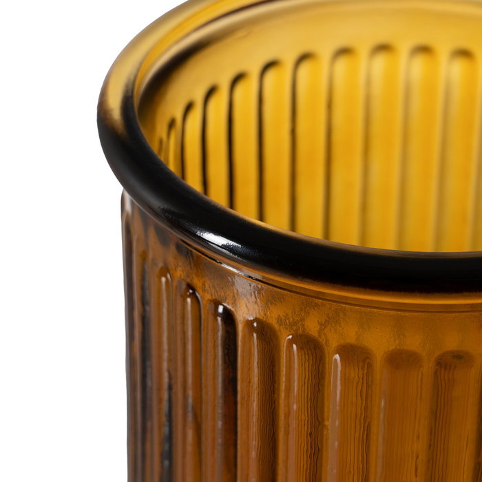 Florero Naranja Vidrio Reciclado We Care 15 X 15 X 20 cm