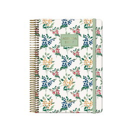 Dohe Agenda Anual 2027 Velvet Flores Mimosa con Espiral y Goma