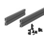 HERRAJES ALK Kit de perfilería para vestidores SEVEN en acero grafito