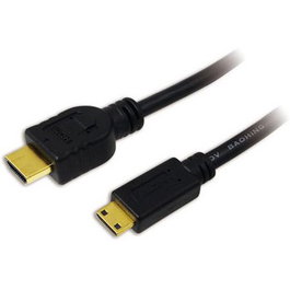 LogiLink Cable HDMI con Ethernet A a mini St/St de 1.00 m, negro