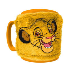 PYRAMID Taza funda de peluche El Rey Leon Disney 440ml Cerámica Nylon Microondas Lavavajillas