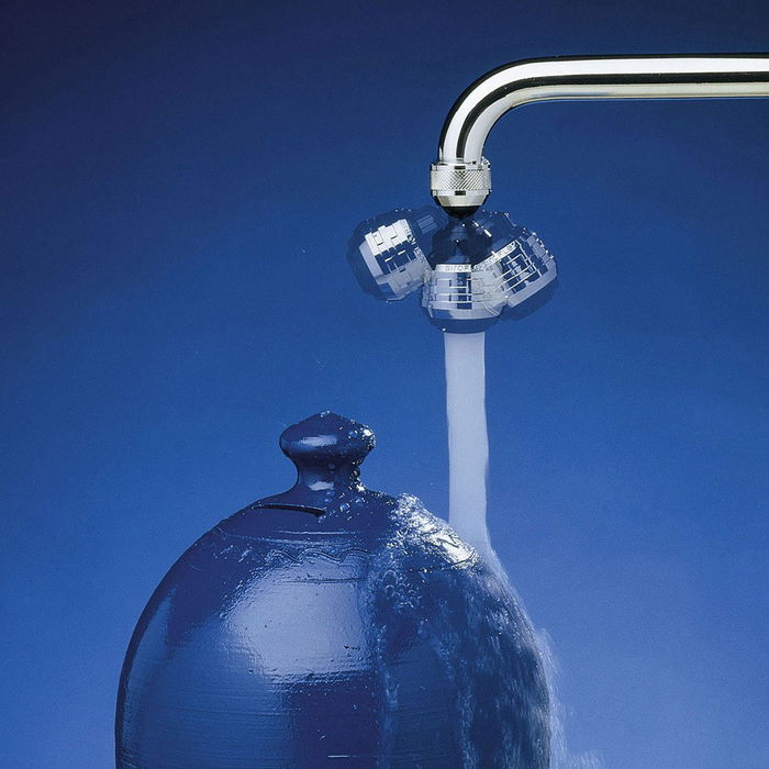 Siroflex Blue Line - Atomizador para Grifo de Doble Función, Cromado-Blanco, 360° Orientable, Chorro y Ducha, Ahorro de Agua Siroflex Blue Line - Atomizador para Grifo de Doble Función, Cromado-Blanco, 360° Orientable, Chorro y Ducha, Ahorro de Agua