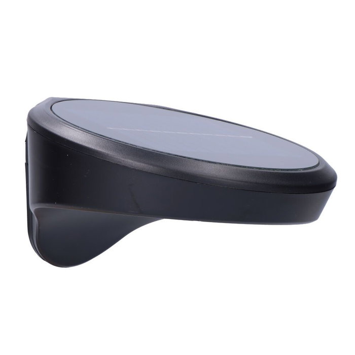 Edm Aplique Solar 2W 200lm 6500K con Sensor, Color Negro